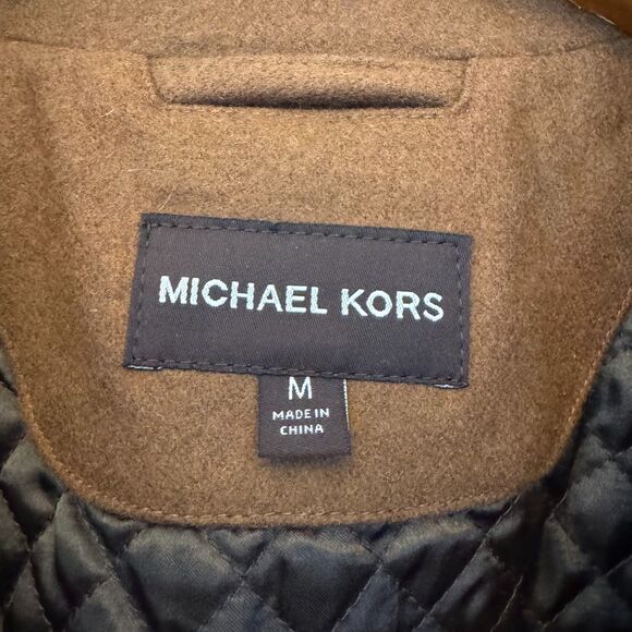 Michael Kors Men's Camel Brown Alhambra Wool Hipster Jacket Size Medium - Picture 8 of 9